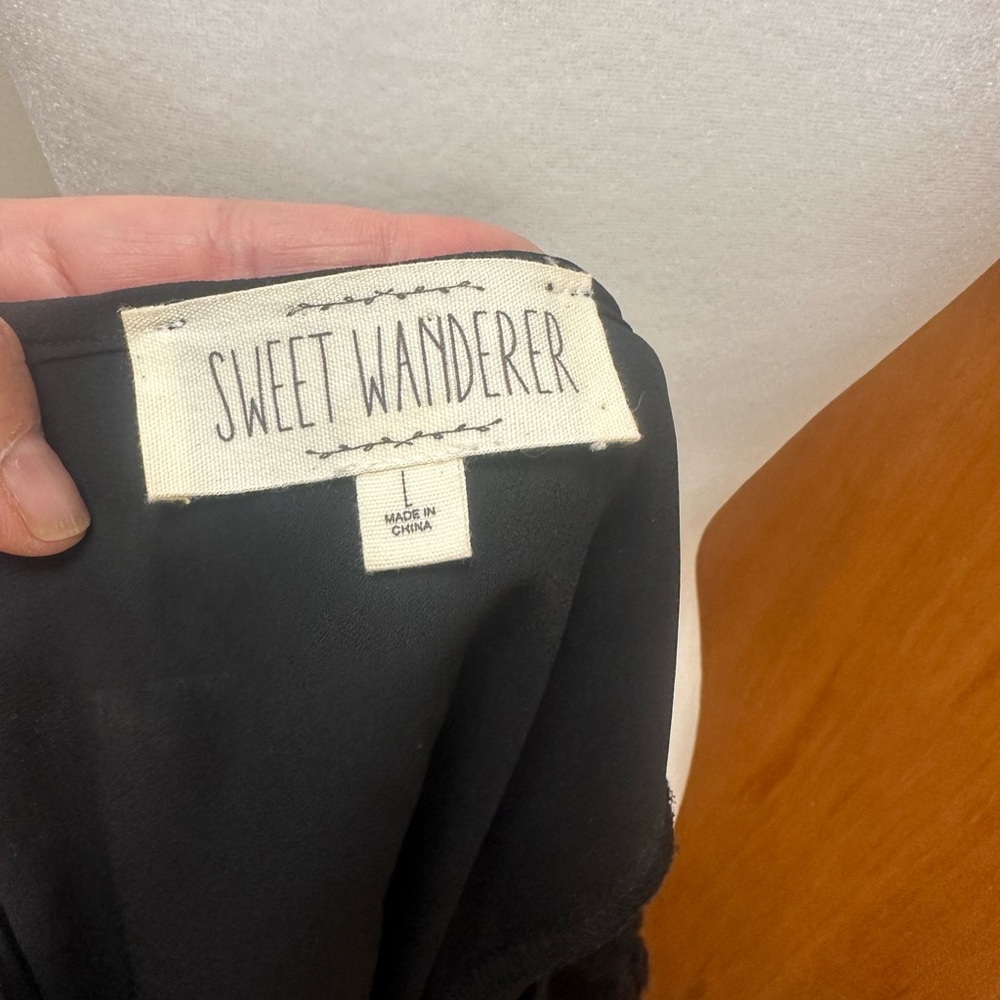 Sweet Wanderer Round Neck Pompom Blouse - Picture 3 of 3